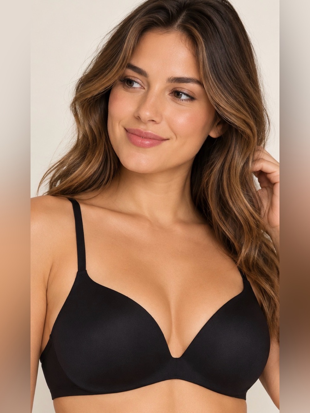 PINK Victoria’s Secret Wear Everywhere Wireless Push-Up Bra Black 34C NWOT